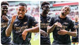 Gabriel Jesus hits Vinicius style dance celebration as Arsenal hammer Brentford