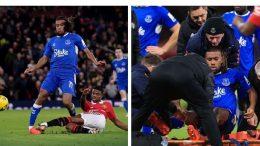 Alex Iwobi stretched off as Manchester United wreck Everton in FA Cup