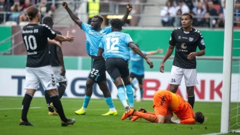 Victor Boniface scores first competitive goal in Bayer Leverkusen 8-0 Victory