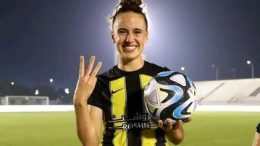 Ashleigh Plumptre bags hat-trick in debut game with Al-Ittihad Ladies