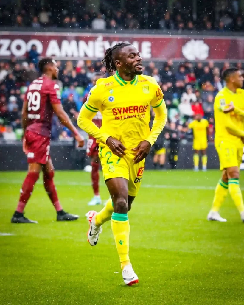 Moses Simon Register Third Goal of Season as Nantes Faces Tough 3-1 Defeat to Metz