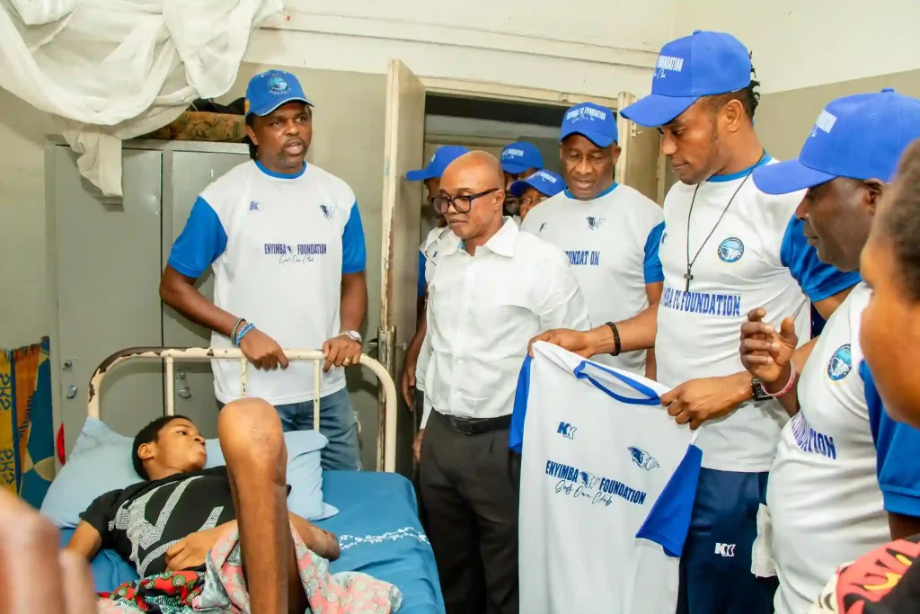 Enyimba Spreads Festive Cheer with Heartwarming Hospital Visits in Aba
