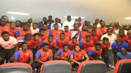 Benue Governor Gifts Two Cows to Lobi Stars Goalkeeper Lucky Abdullahi