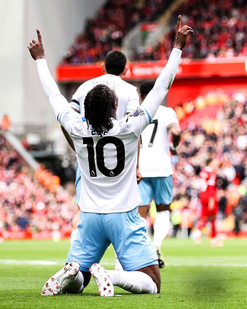 Eberechi Eze's 7th Premier League Goal Seals Shock Victory for Crystal Palace at Anfield
