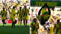 Simon Moses Scores Opening Goal in Nantes 2-0 Victory Over Auxerre