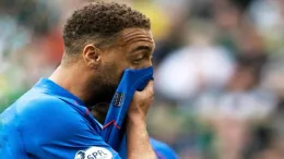 Rangers Philippe Clement on Cyriel Dessers against Celtic