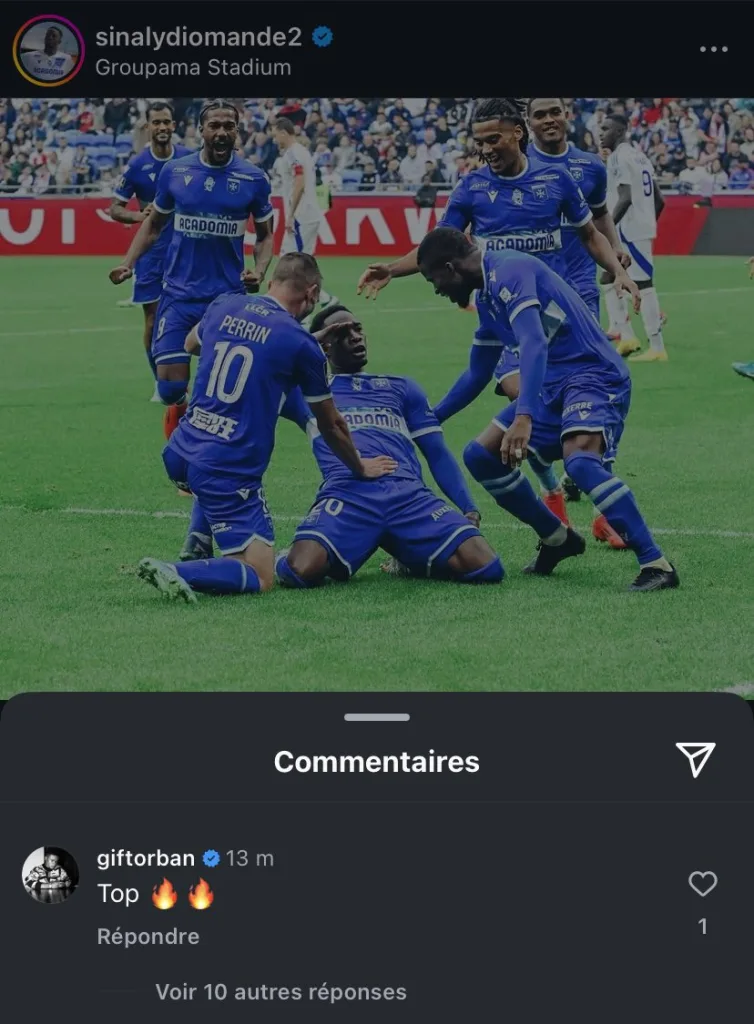 Gift Orban faces Lyon fans' fury after surprising social media blunder