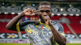 Isaac Success celebrating debut goal