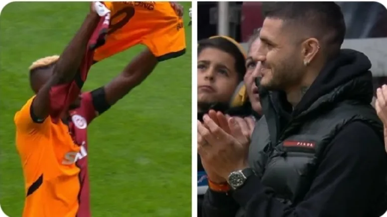 Osimhen nets 8th goal for Galatasaray, pays emotional tribute to injured Icardi