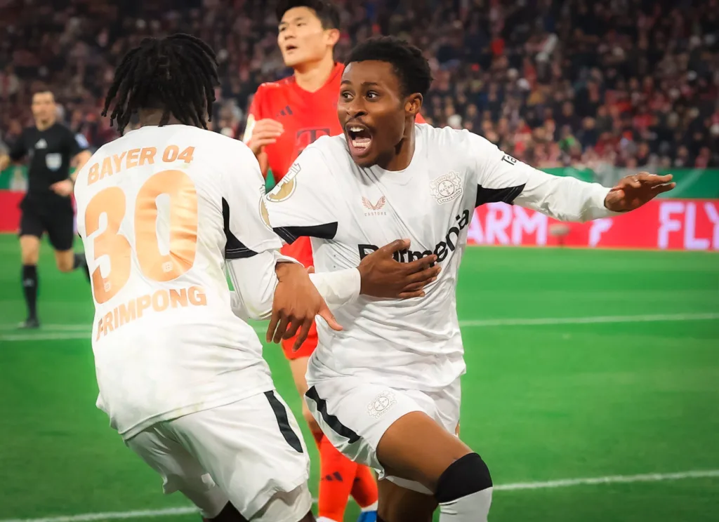 Super Eagles star Nathan Tella scores winner as Leverkusen dump Bayern out of Pokal Cup