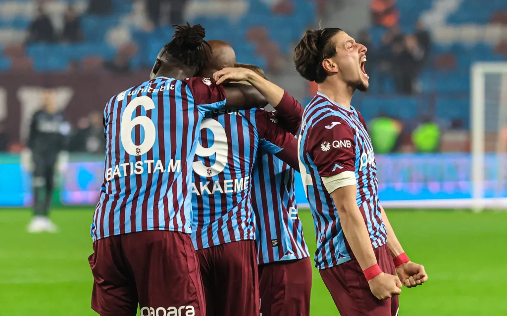 Tony Nwakaeme and Trabzonspor teammates