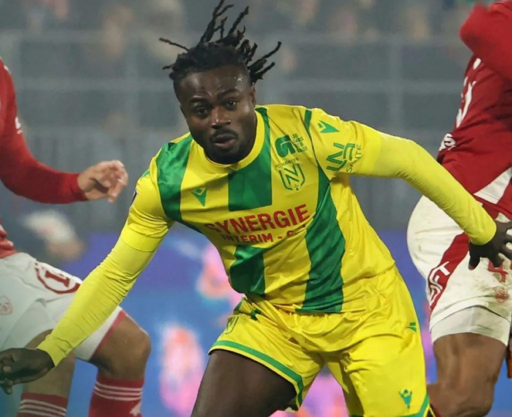 Super Eagles star Moses Simon bags assist as Nantes crumble to Brest in 5-goal thriller