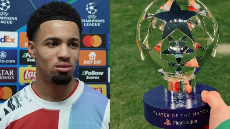 Ethan Nwaneri and his UCL MOTM award