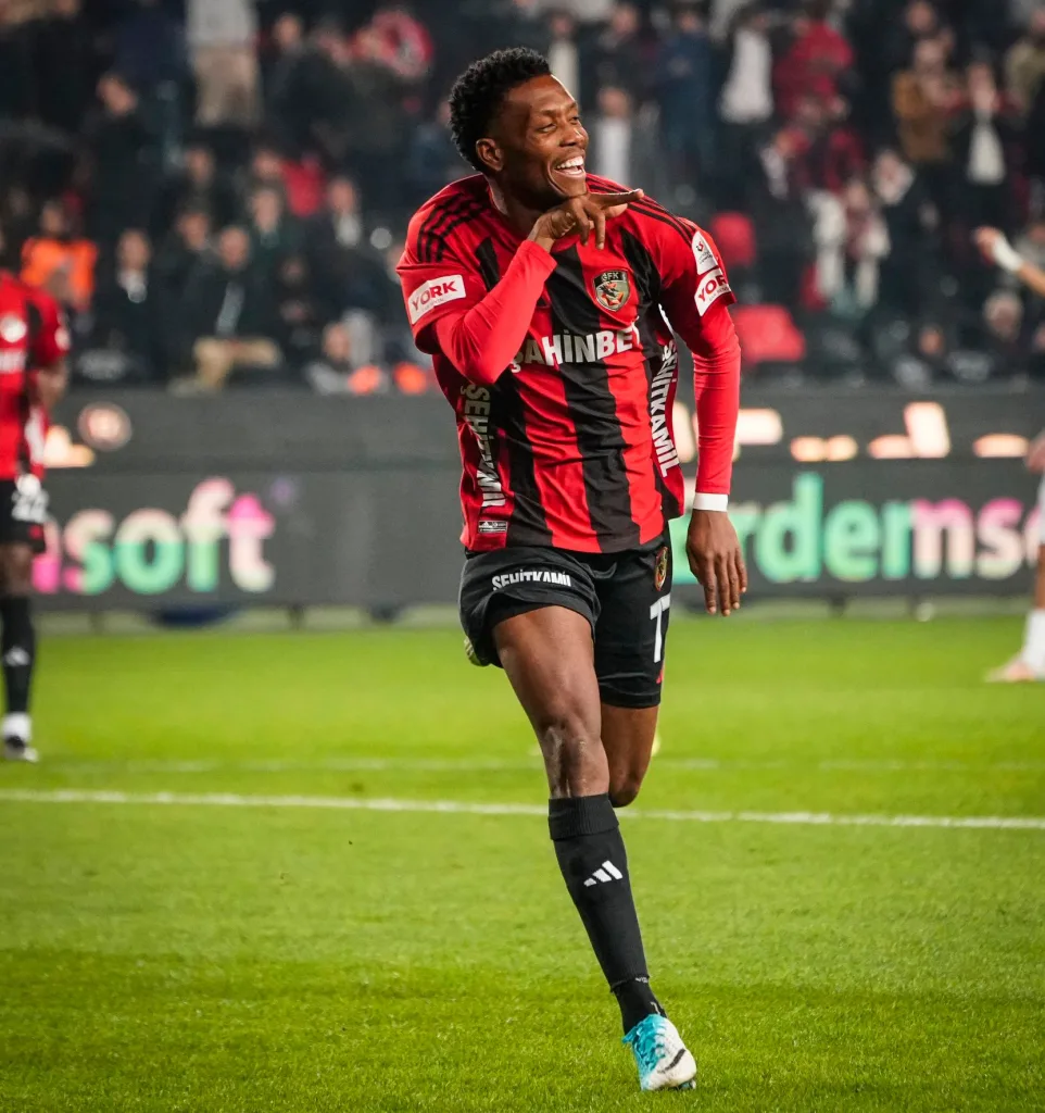 David Okereke scores in second consecutive game as 7th goal involvement powers Gaziantep to vital win