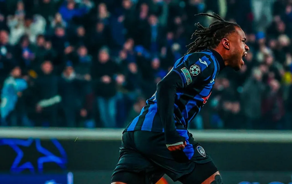 Ademola Lookman after his goal against Club Brugge