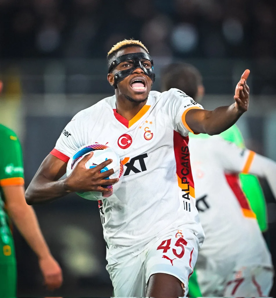 Super Eagles star Victor Osimhen to the rescue again, heads Galatasaray to victory over Alanyaspor