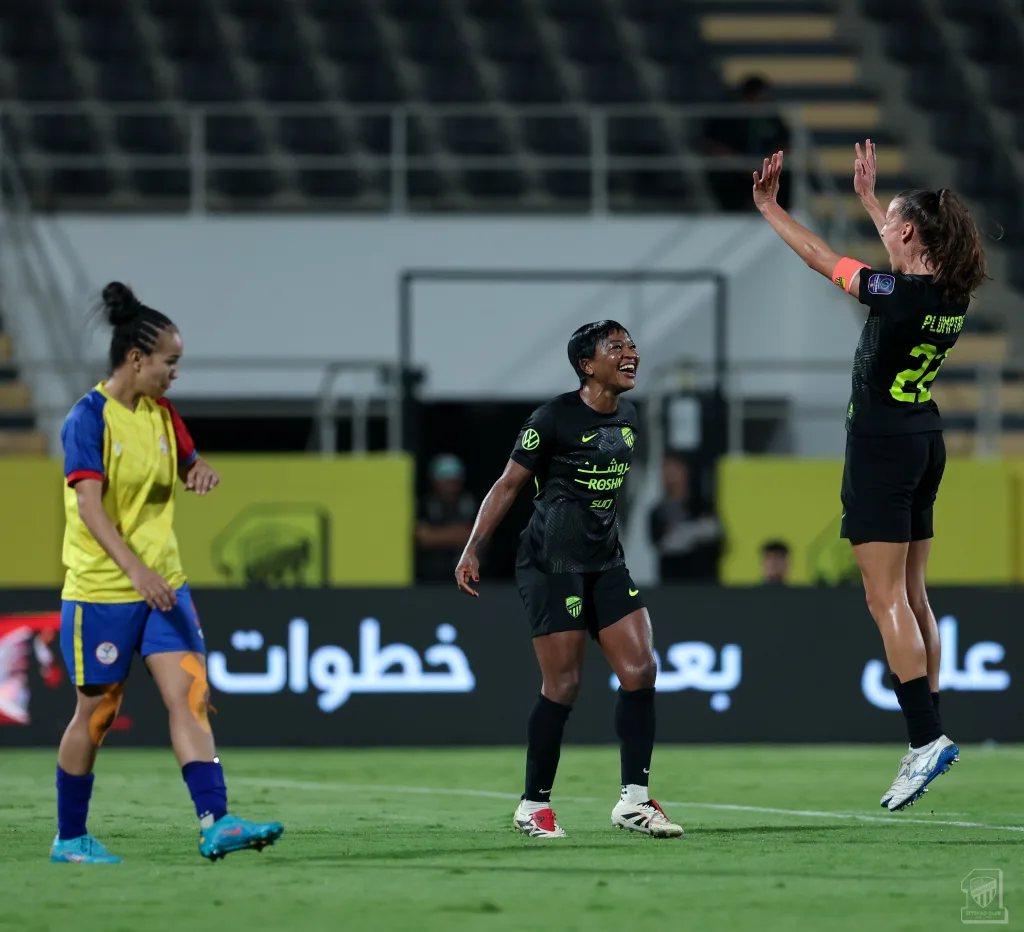 Francisca Ordega & Ashleigh Plumptre celebrating their 9-0 win