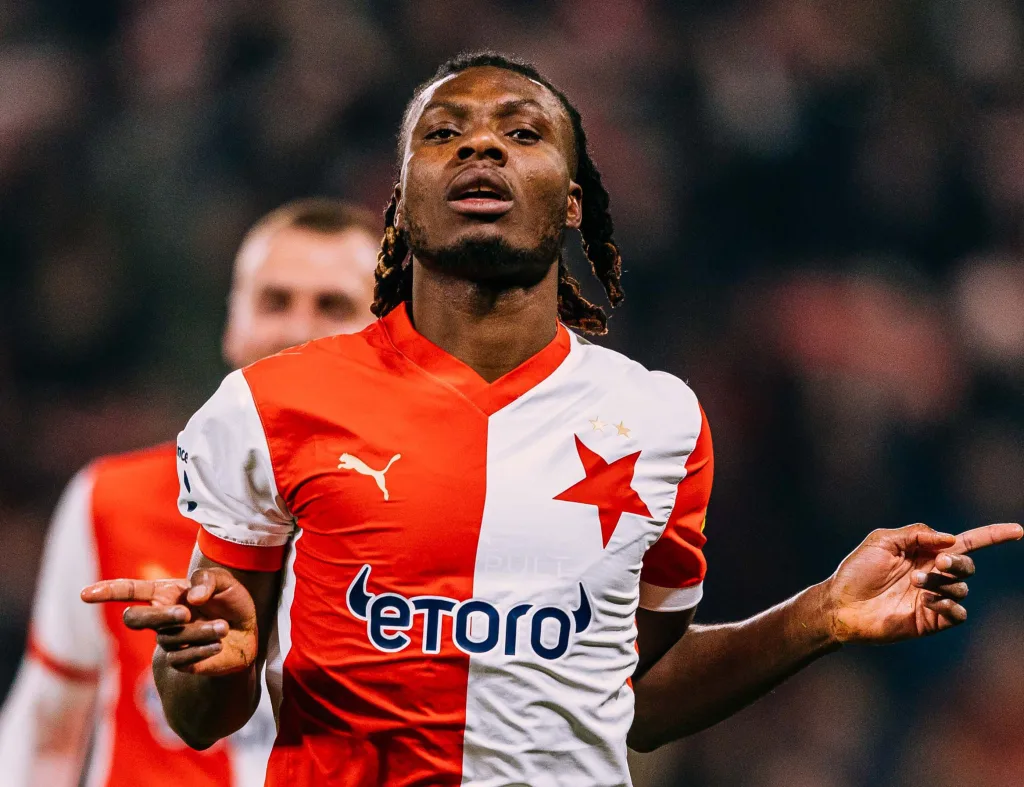 Igho Ogbu celebrating his goal