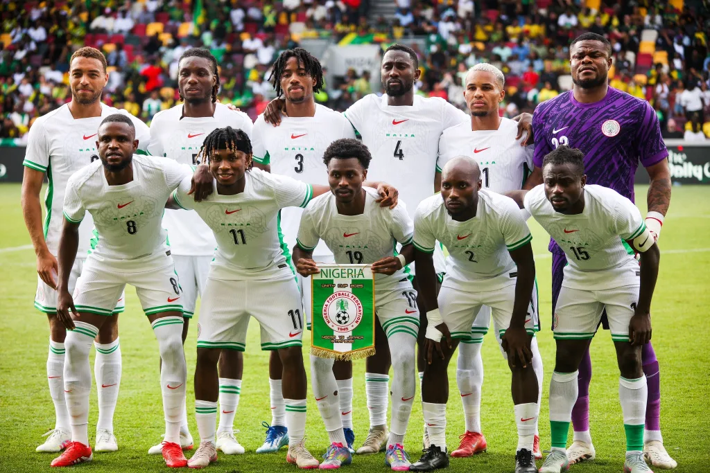 Super Eagles during Unity final