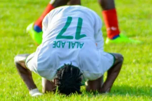Alalade Wasiu during Kwara United FA Cup training
