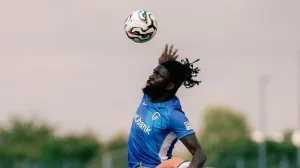 Tolu Arokodare Nets Brace celebrates goal for Genk