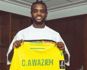 Super Eagles defender Chidozie Awaziem at FC Nantes unveiling