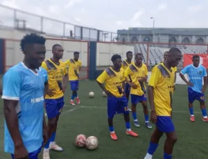 E-World FC celebration after FC Rocket win