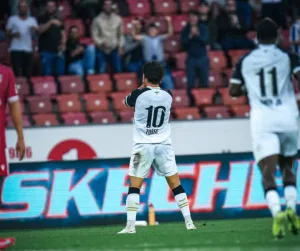FC Zurich players celebrating goal set up by Umeh Emmanuel