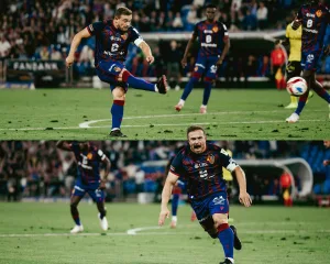 Philip Otele celebrates goal for FC Basel vs Young Boys