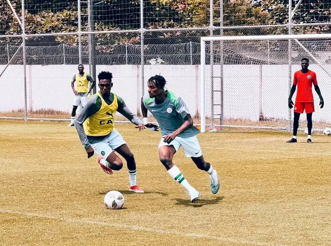 Eric Chelle leading CHAN Eagles training with Remo Stars players