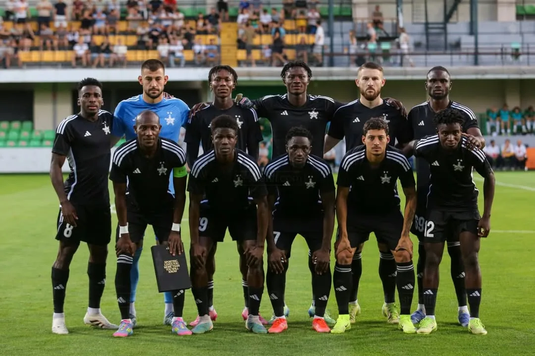 Nigerian forward Elijah Odebe celebrates after equalising