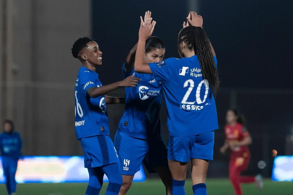 Asisat Oshoala celebrates first goal in Saudi Women's Premier League