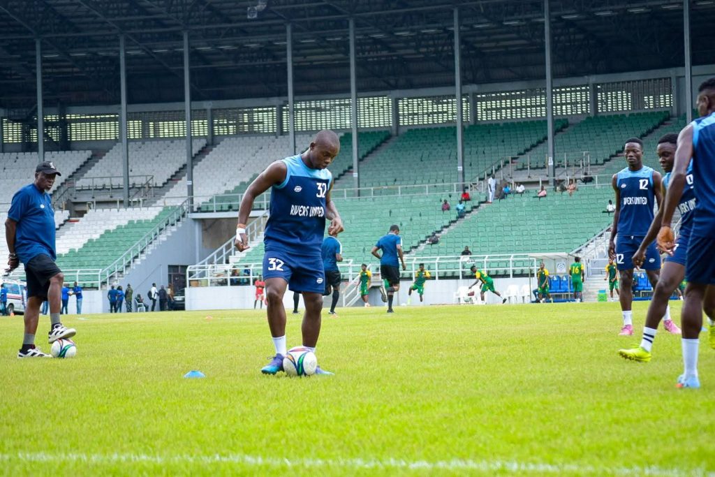 Rivers United training ahead of NPFL match with El Kanemi Warriors