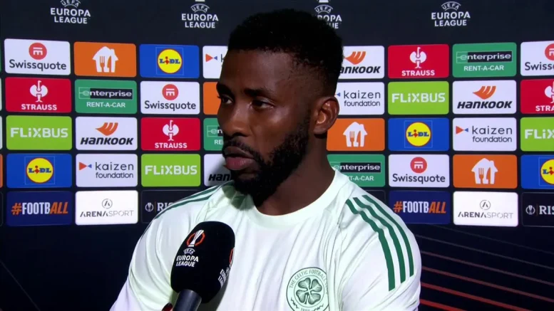 Kelechi Iheanacho reacts after scoring for Celtic in Europe