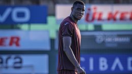 Paul Onuachu reacts after Trabzonspor goal vs Fenerbahçe