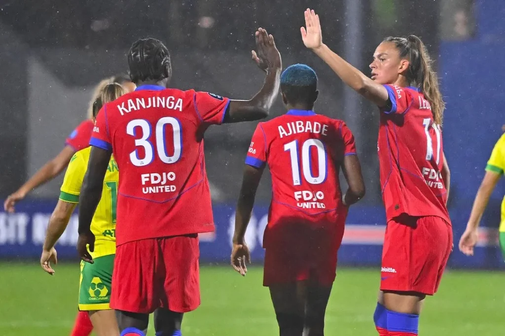 Rasheedat Ajibade in PSG colours after assisting against Nantes