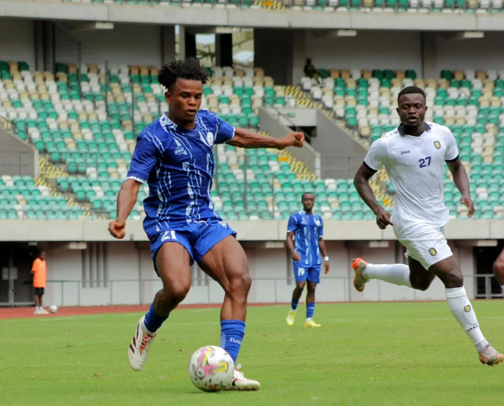 Rivers United celebrate CAF Champions League win over Aigles du Congo