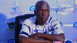 Shooting Stars Coach Nurudeen reacts after Rivers United defeat