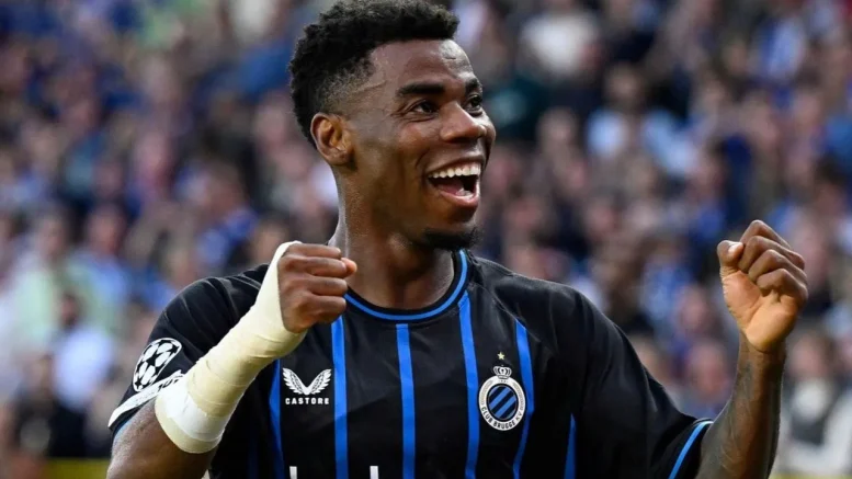 Super Eagles star Onyedika in action during Brugge vs Monaco