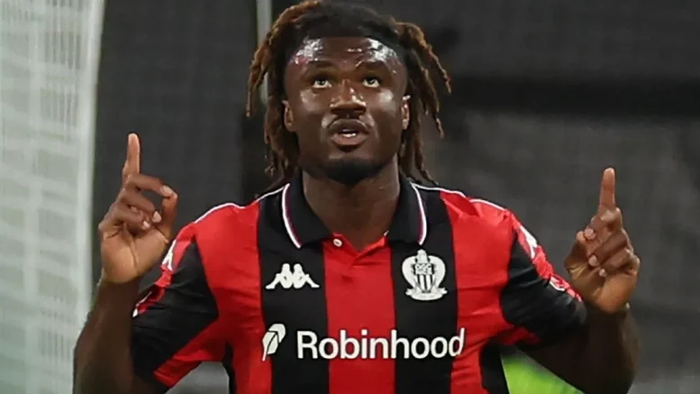 Terem Moffi leads Nice attack against Roma at Allianz Riviera