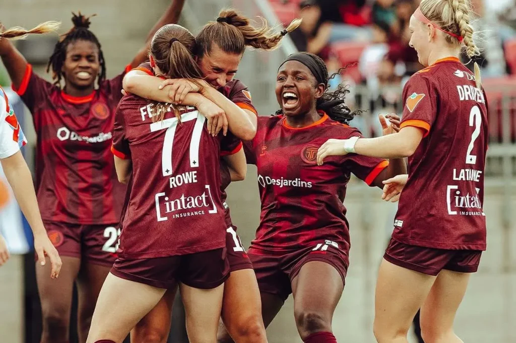 AFC Toronto vs Montreal Roses match featuring Esther Okoronkwo