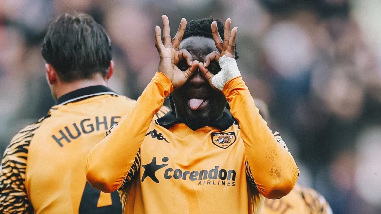 David Akintola scoring for Hull City against Sheffield United