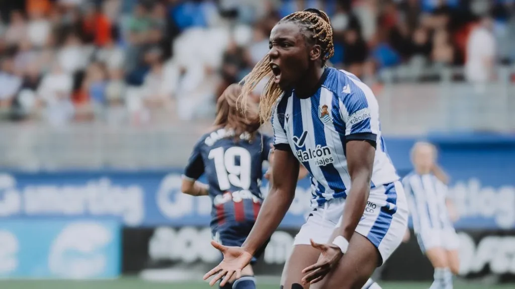 Edna Imade scores 5th and sixth goal against Eibar