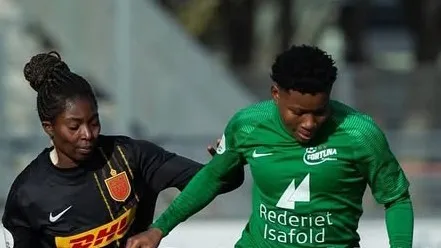 Joy Omewa in action for Fortuna Hjørring