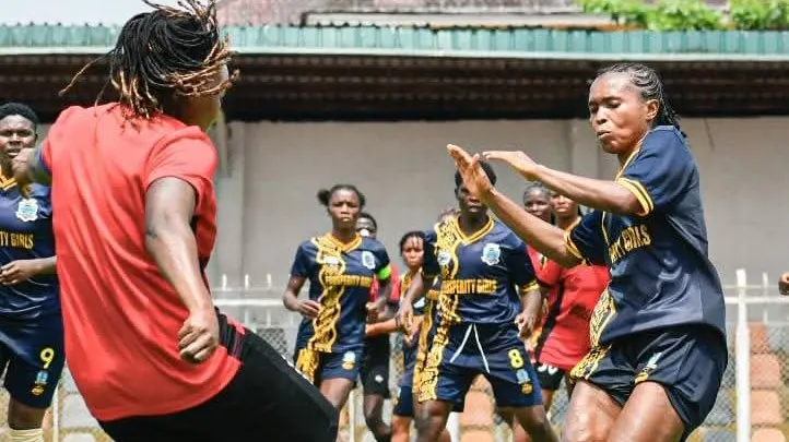 Rivers Angels defend against Bayelsa Queens attack