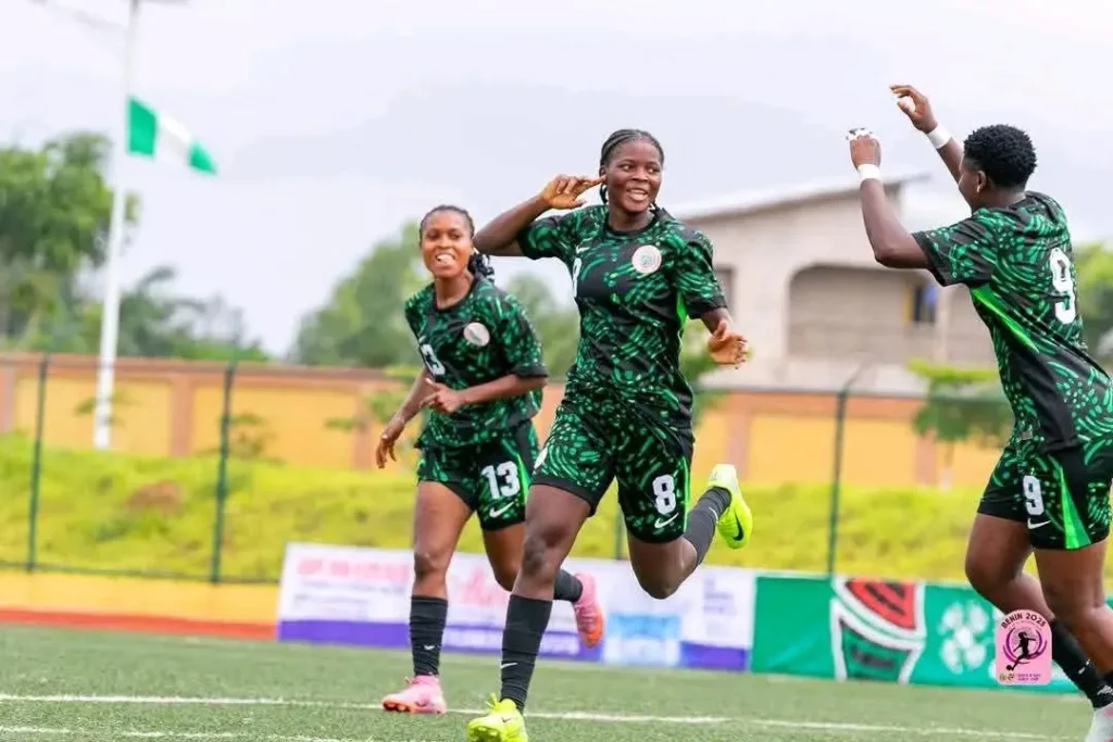 Falconets Cruise Past Young Amazons of Benin as Kareem Shines with Brace