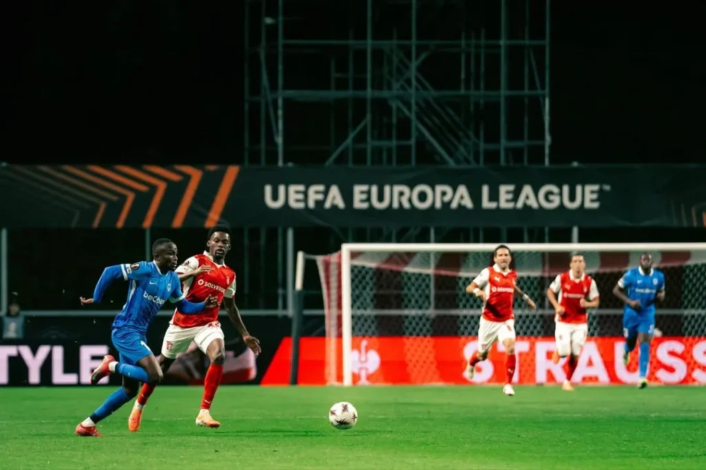 Genk winger Yira Sor scores against Braga in Portugal
