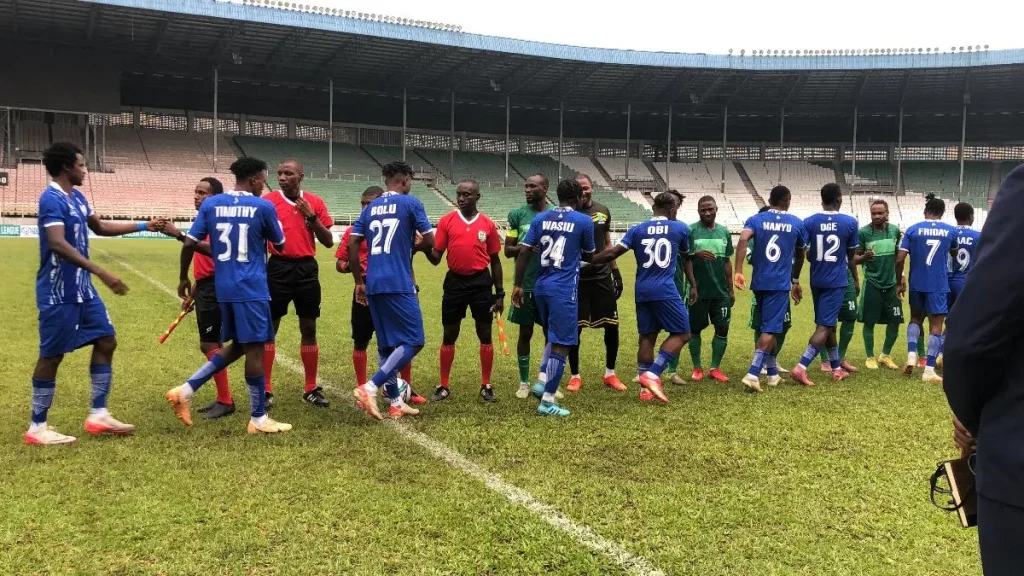 Nasarawa United players celebrate NPFL win