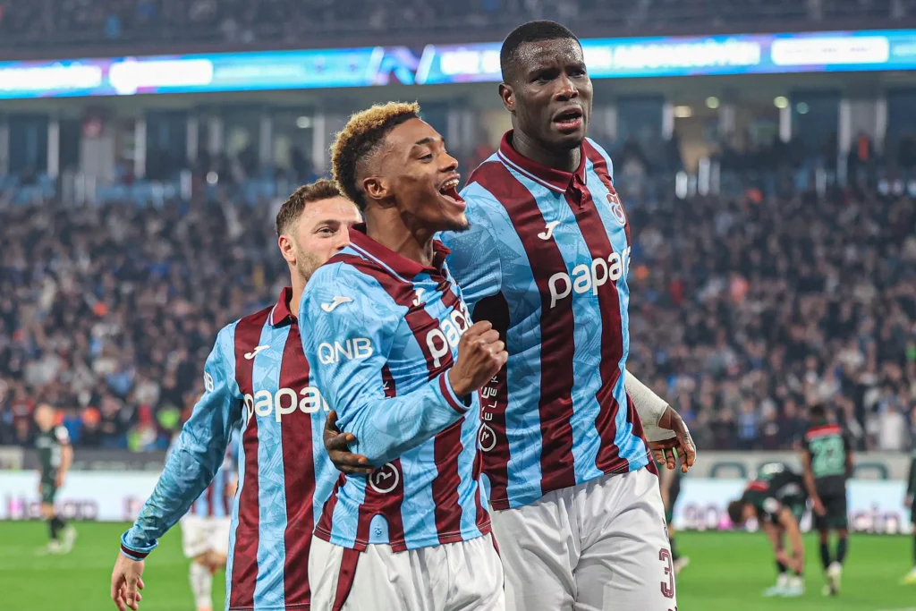 Paul Onuachu celebrates brace for Trabzonspor