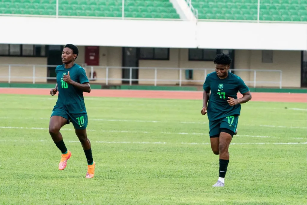 Super Falcons forward Joy Omewa in Denmark